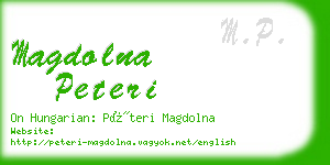 magdolna peteri business card